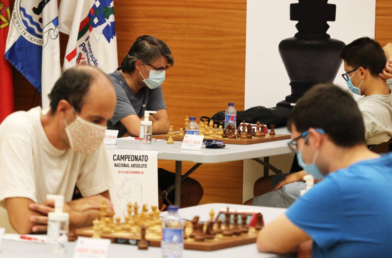 Equipa de Montemor-o-Novo no campeonato absoluto de xadrez