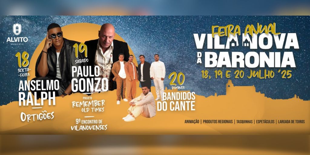 Feira Anual de Vila Nova da Baronia 2025 promete três dias de festa, música e tradição