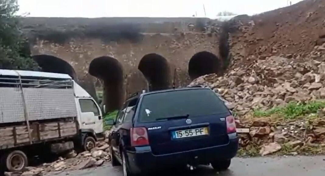 Estremoz: Deslizamento de terras obriga ao encerramento da Estrada de São Lázaro no acesso ao Castelo