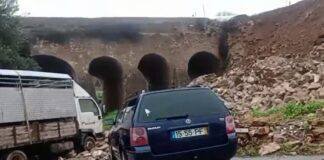 Estremoz: Deslizamento de terras obriga ao encerramento da Estrada de São Lázaro no acesso ao Castelo