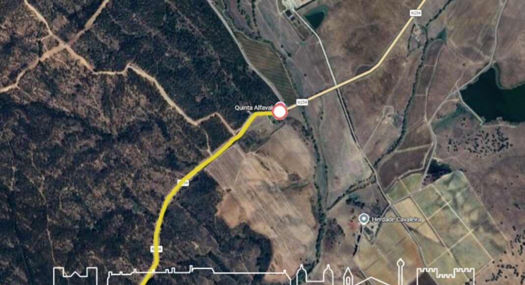 Fissura leva ao corte temporário da EN254 entre Bencatel (Vila Viçosa) e Redondo