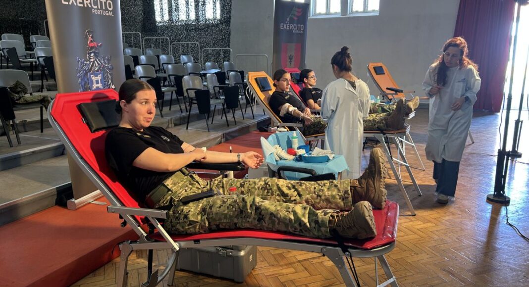 25 militares do RA5 juntam-se a campanha de dádiva de sangue em Vendas Novas